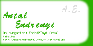 antal endrenyi business card